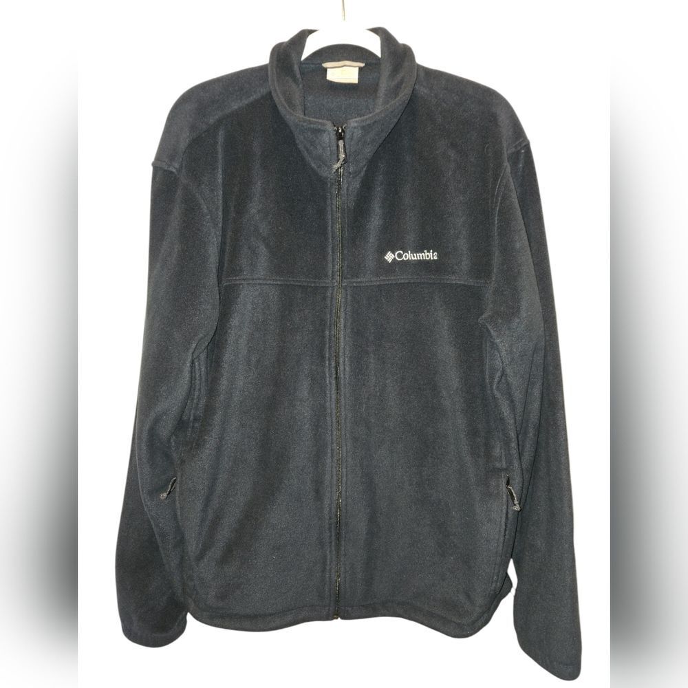 COLUMBIA Men's Black Full Zip Fleece Jacket.  SZ XL